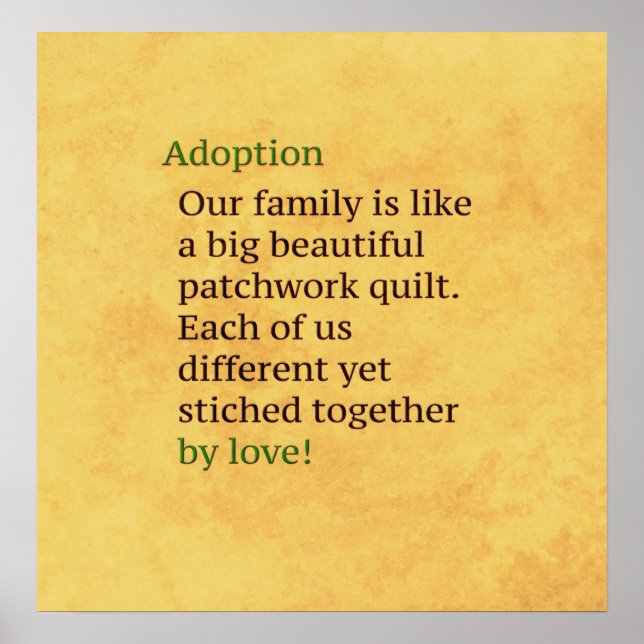Affiche L'adoption est une approche (Devant)