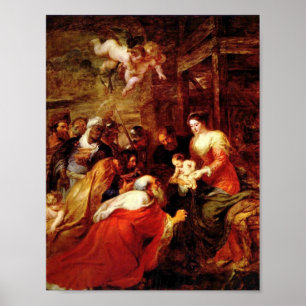 Affiche L'Adoration de l'Art Vintage Magi Imprimer