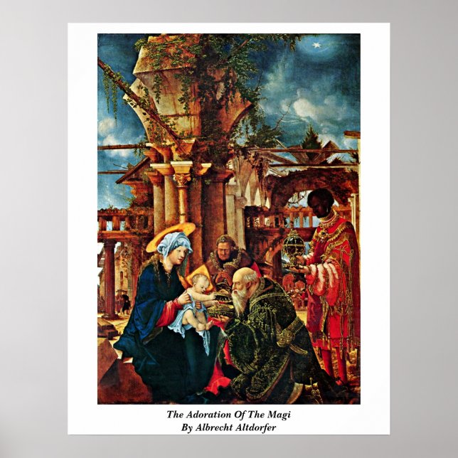 Affiche L'Adoration Des Mages Par Albrecht Altdorfer (Devant)