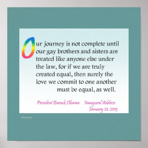 Affiche L'adresse inaugurale d'Obama - LGBT