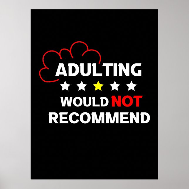 Affiche L'Adulte Ne Recommande Pas (Devant)