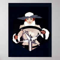 Lady Driver Fadeaway Girl par C Coles Phillips