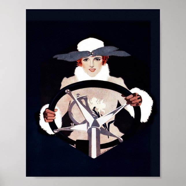 Affiche Lady Driver Fadeaway Girl par C Coles Phillips (Devant)