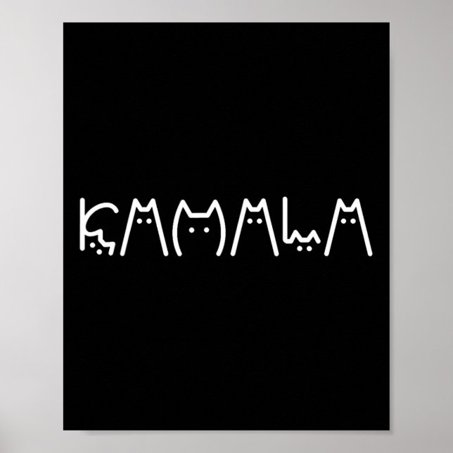 Affiche Lady Fun Chat Dames Sans Enfants Pour Harris 2024 (Devant)