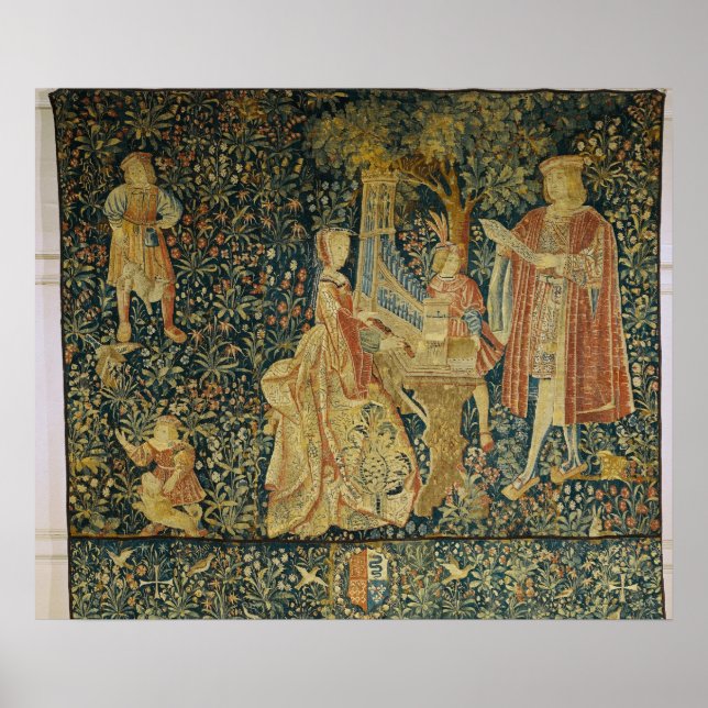 Affiche Lady jouant de l'organe portatif de (Devant)