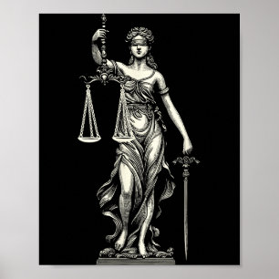 Affiche Lady Justice Thémis Déesse Mythologie Grecque
