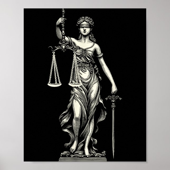Affiche Lady Justice Thémis Déesse Mythologie Grecque (Devant)