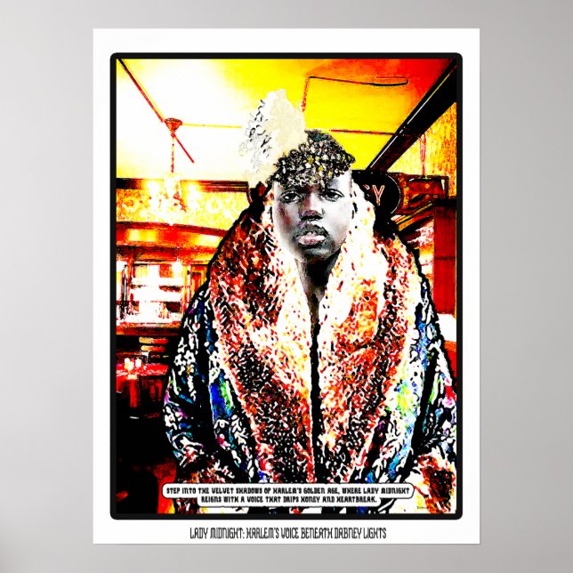 Affiche Lady Minuit : La voix de Harlem sous la lumière de (Devant)