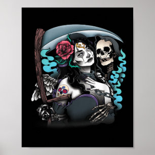 Affiche Lady Muerte Tattoo La Muerte Tattoo Lady Tattoo Ta