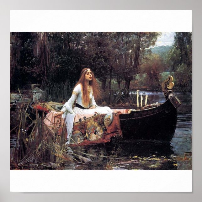 Affiche Lady of Shallot antique painting (Devant)