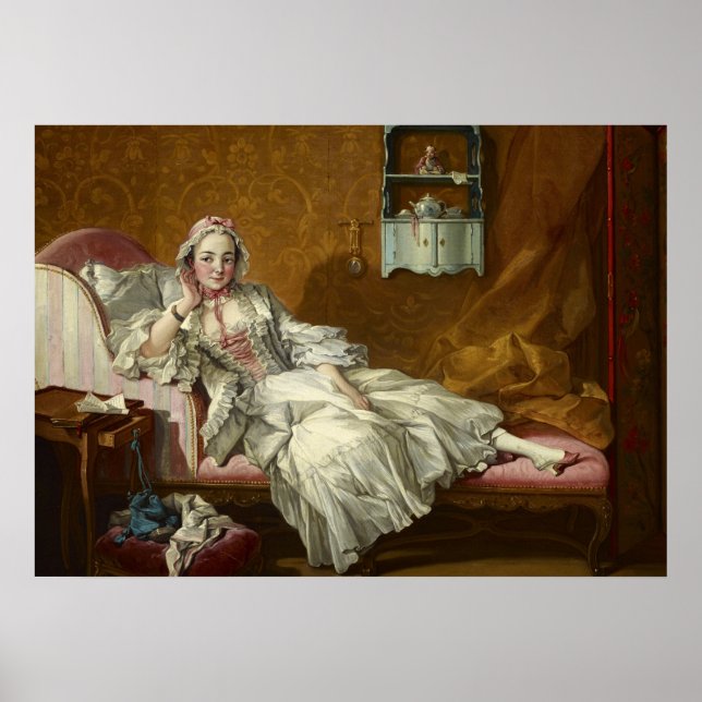 Affiche Lady on Her Day Bed, 1743 par Francois Boucher (Devant)