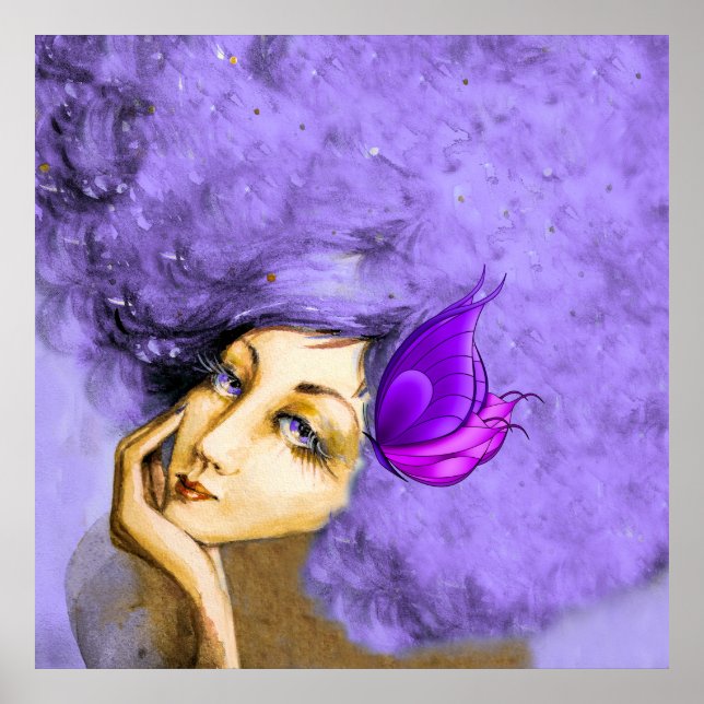 Affiche Lady Papilionem Art (Devant)