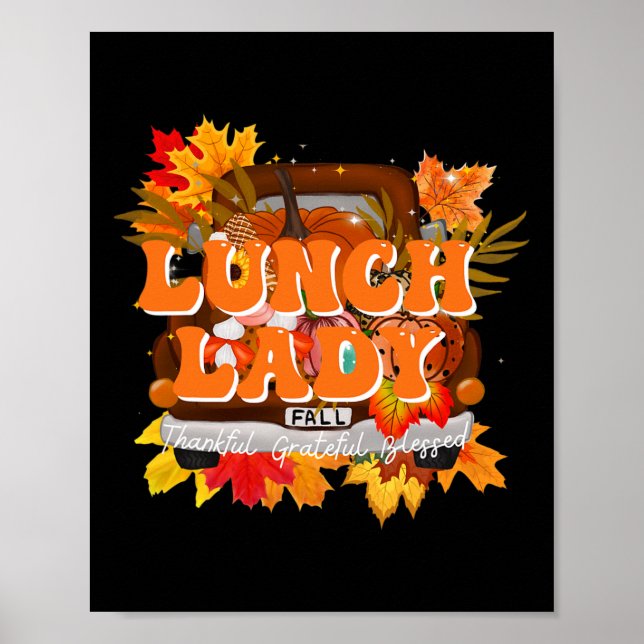 Affiche Lady School Cafeteria Travailleuse Équipe de camio (Devant)