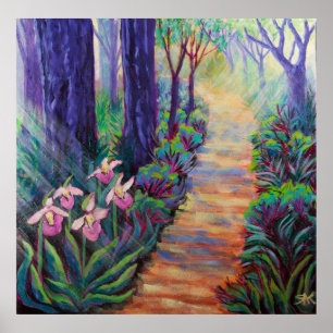 Affiche Lady Slippers on the Path