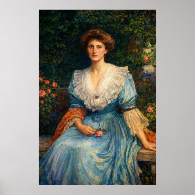 Affiche Lady Violet Henderson by John William Waterhouse (Devant)