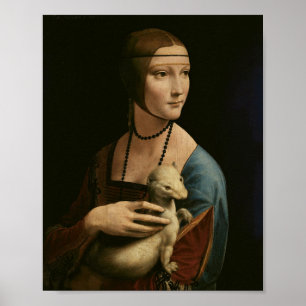 Affiche Lady with an Ermine - Da Vinci Portrait Imprimer