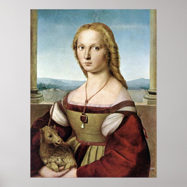 Affiche Lady with Unicorn - Raphael - c1506 (Devant)