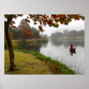 Affiche Ladybird Lake Fishing - Austin Texas