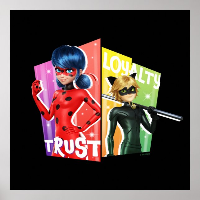 Affiche Ladybug & Cat Noir | Confiance et fidélité (Devant)