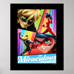 Affiche Ladybug & Cat Noir   Puissance Miraculeuse !