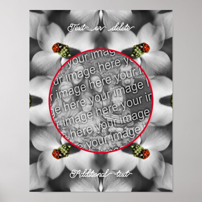 Affiche Ladybug On Dogwood Personnalisé Ajouter Votre Phot (Devant)