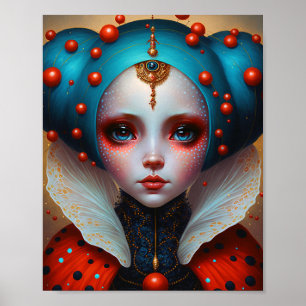 Affiche Ladybug Queen Cute Imaginaire Art