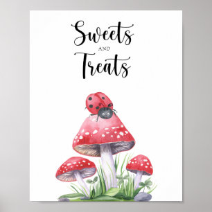 Affiche Ladybug - sucreries et friandises baby shower