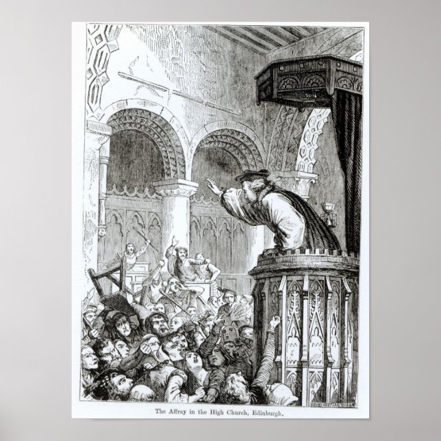 Affiche L'affaire dans la Haute Eglise, Édimbourg (Devant)