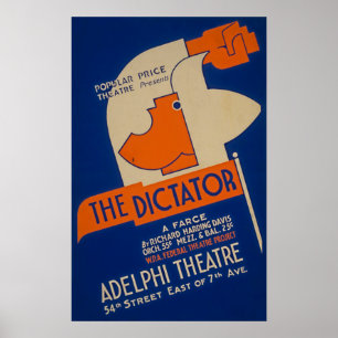 Affiche L'affiche 1940 de dictateur Farce WPA