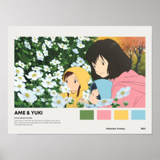 Affiche L'affiche d'animation Wolf Children