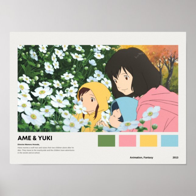Affiche L'affiche d'animation Wolf Children (Devant)