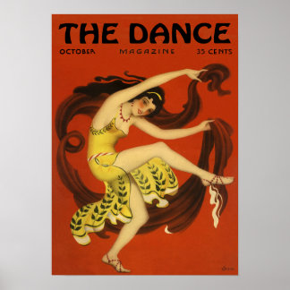 Affiche l'affiche d'archives de la danseuse de 1929
