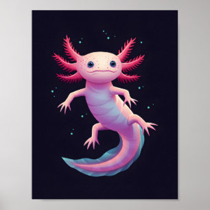 Affiche L'affiche d'art de l'Axolotl'Aura