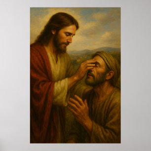 Affiche L'affiche d'art mural de Jesus And The Blind Man™