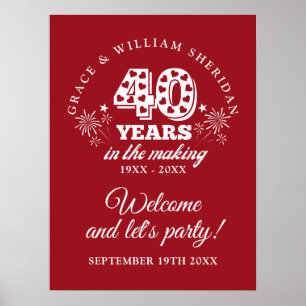 Affiche L'Affiche de bienvenue du 40e anniversaire