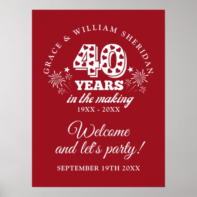 Affiche L'Affiche de bienvenue du 40e anniversaire (Devant)
