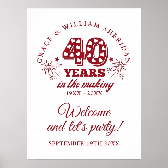 Affiche L'Affiche de bienvenue du 40e anniversaire (Devant)