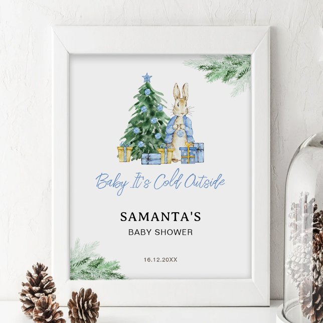 Affiche L'Affiche de bienvenue du Baby shower extérieur fr (Créateur téléchargé)