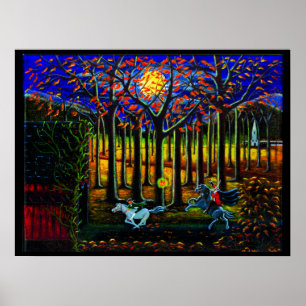 Affiche L'affiche de Halloween, somnolente, sanctifient,