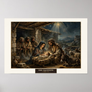 Affiche L'Affiche de la Nativité dans le style de Da Vinci