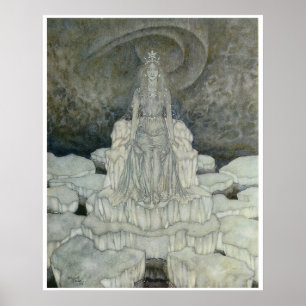 Affiche L'affiche de la Reine de neige par Edmund Dulac
