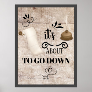 Affiche L'affiche de la salle de bain est sur le point de 