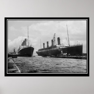 Affiche L'affiche de la série Titanic Olympic et Titanic