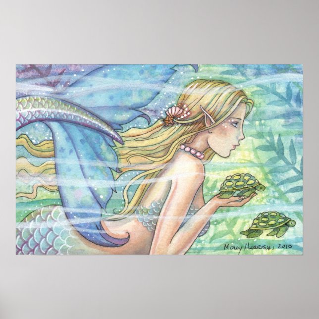 Affiche L'affiche de la Sirène des Tortues de Mer Magiques (Devant)