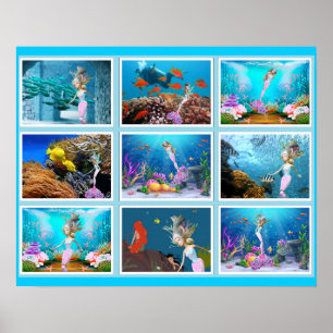 Affiche L'affiche de la sirène en poupée mondialement célè
