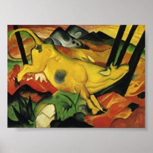 Affiche L'affiche de la vache jaune