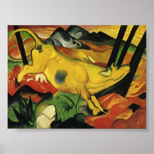 Affiche L'affiche de la vache jaune (Devant)