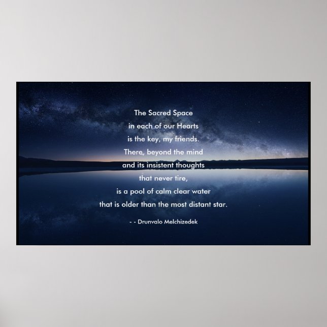 Affiche L'affiche de l'espace sacré (Devant)