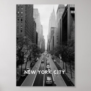 Affiche L'affiche de New York en noir et blanc