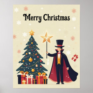 Affiche L'affiche de Noël et du magicien